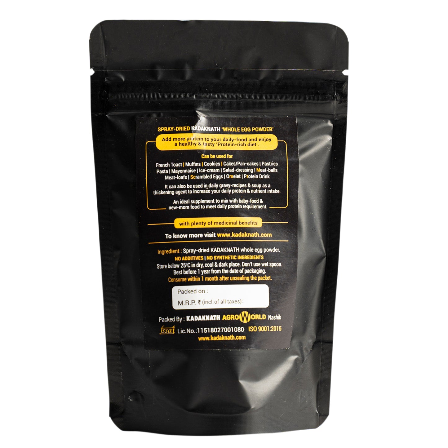 Kadaknath Whole Egg Powder 50gm