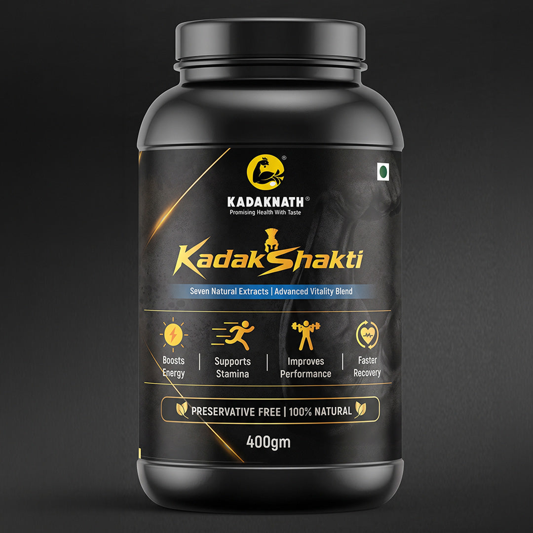 Kadak Shakti – Premium Herbal Vitality Powder for Men | Daily Strength, Energy & Stamina Support | Traditional 7-Herb Wellness Formula | No Added Sugar | 400 g
