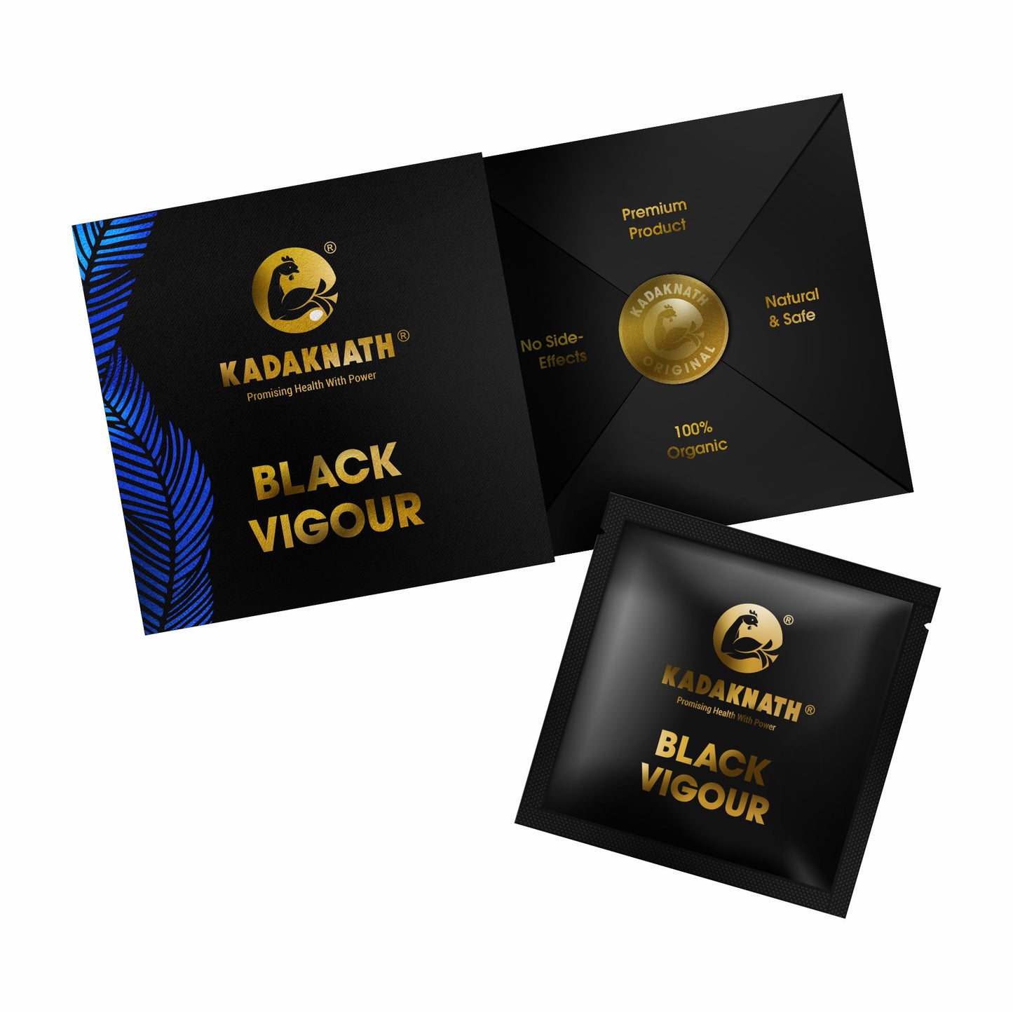 Kadaknath Black Vigour Powder For Instant Strength, Stamina And Power 10gm Single Dose For Men