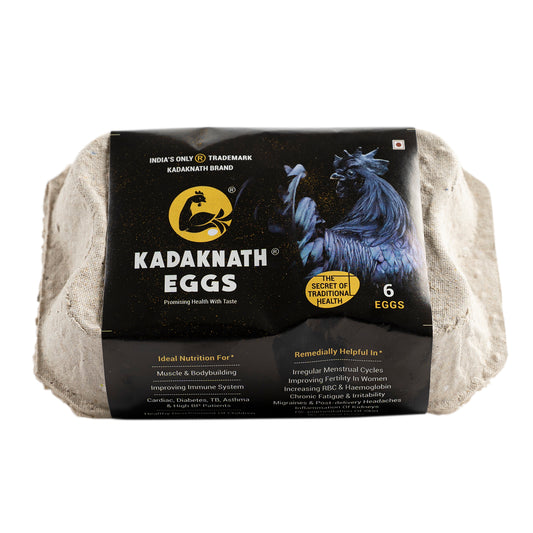 Organic Pure Kadaknath (Eggs Pack of 6)