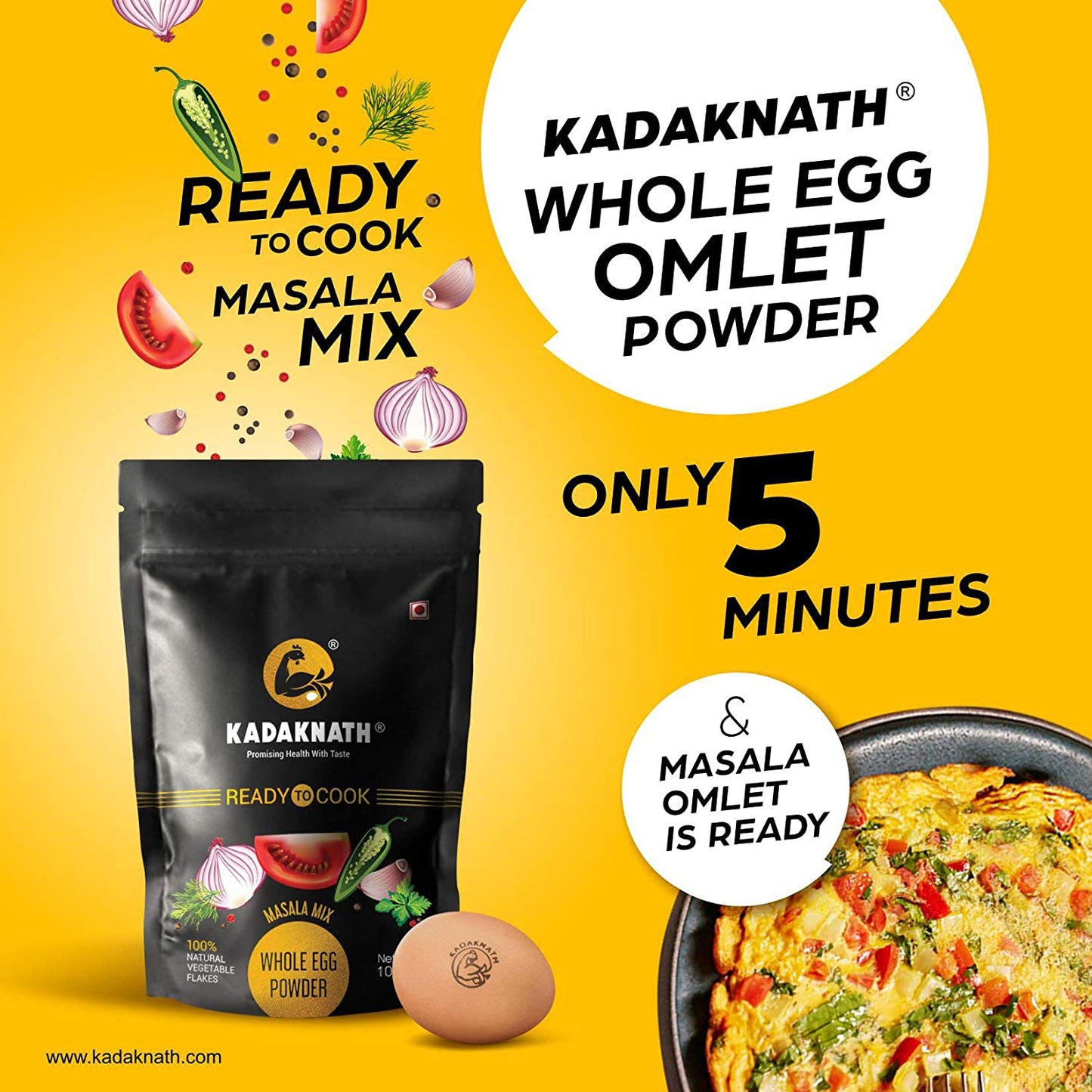 KADAKNATH Ready To Cook Omelette Powder 50gm