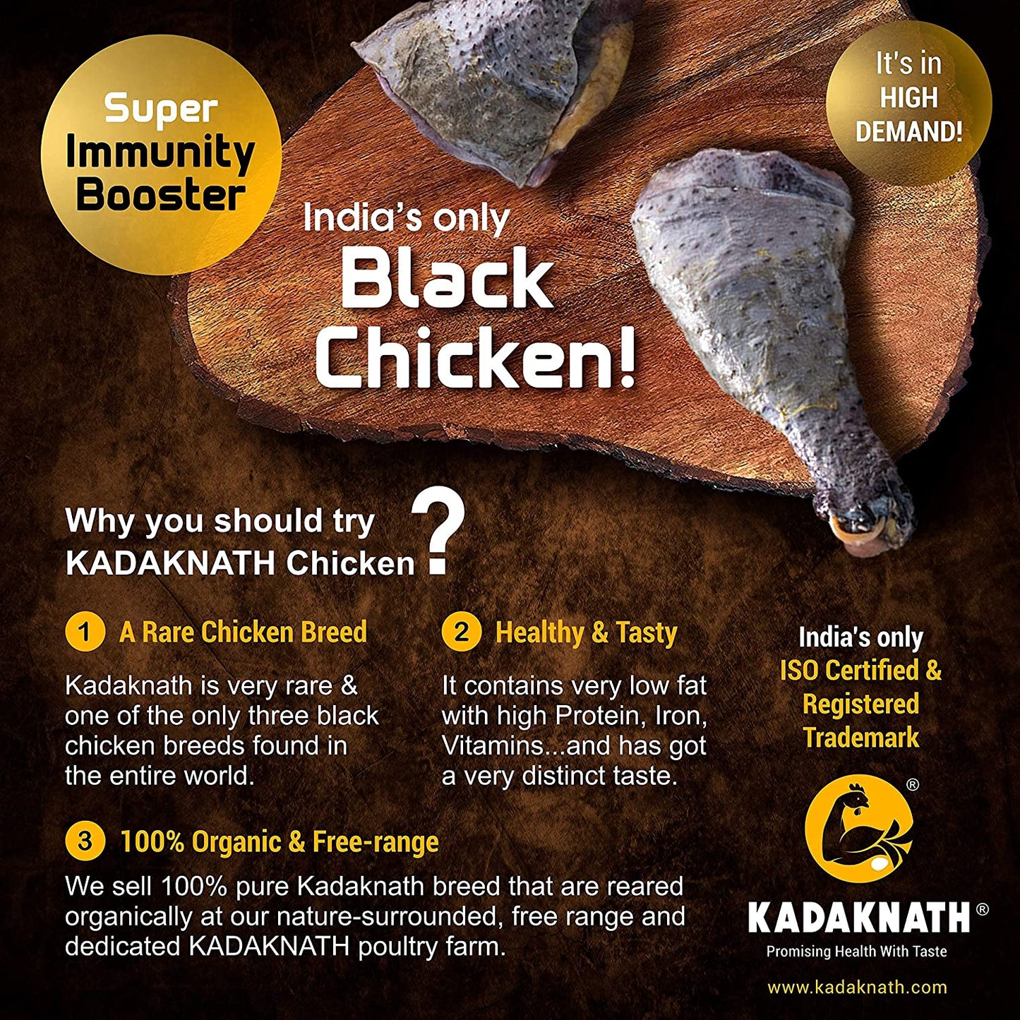 Kadaknath Pre-Cut Chicken 900 gm